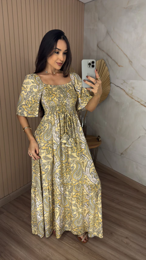 VESTIDO VISCOLINHO LONGUETE 0312 - comprar online