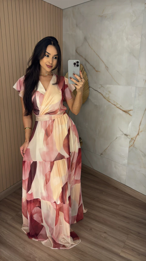 VESTIDO TULE MANGA CURTA 0311 - comprar online