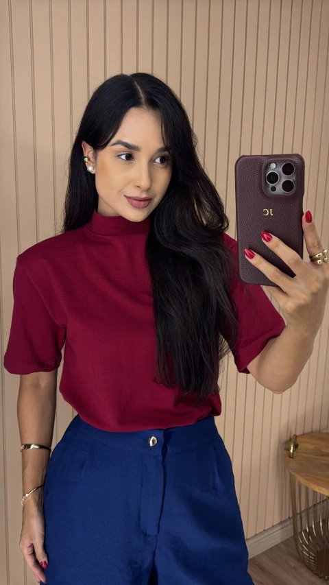 BLUSA ALGODÃO GOLA ALTA 0112 - comprar online