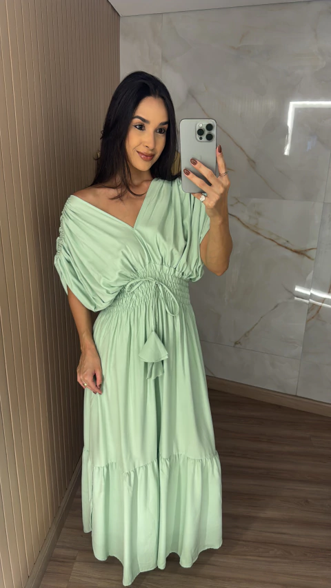 VESTIDO VISCOSARJA MANGA FRANZIDA 0190 - comprar online