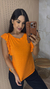 BLUSA MALHA COM DETALHE EM BABADO - Jordana de Castro