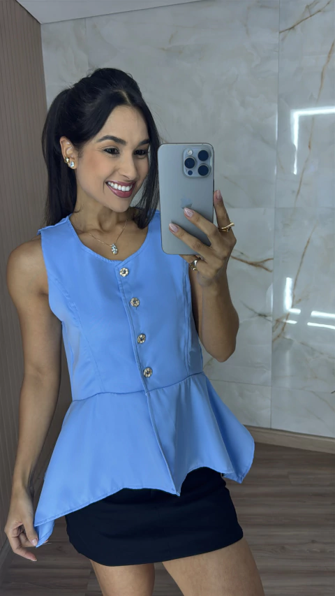 BLUSA ALFAIATARIA PEPLUM 0251 - comprar online