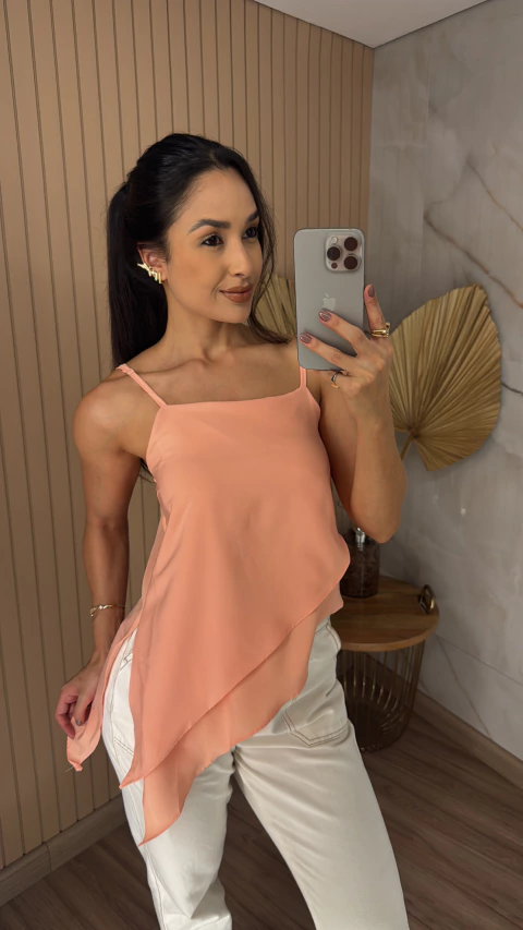 BLUSA CREPINHO ASSIMÉTRICA 0352 - comprar online