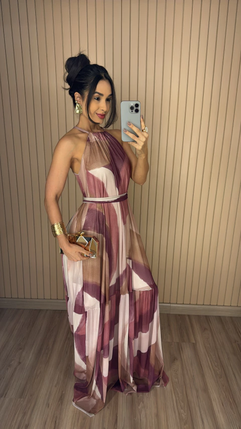 VESTIDO TULE FRENTE ÚNICA ESTAMPADO 0200 - comprar online