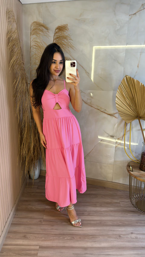 VESTIDO CREPE SEDA LISO - comprar online