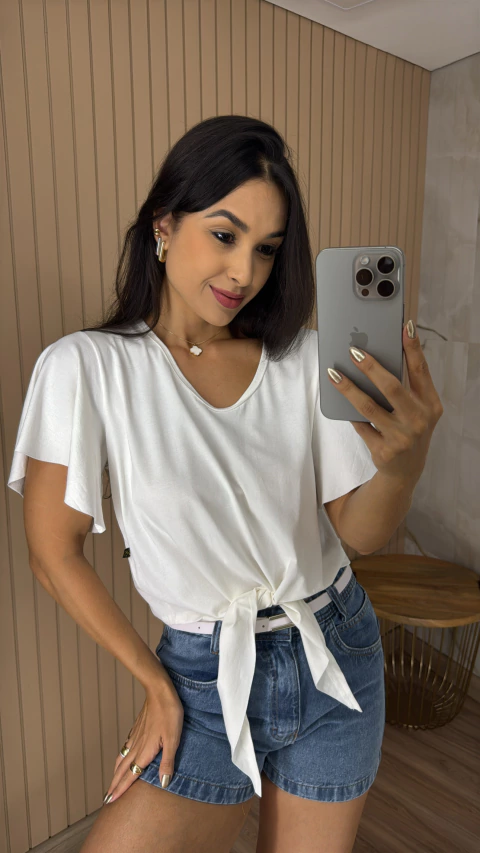 BLUSA MALHA AMARRAÇÃO 0100 - comprar online