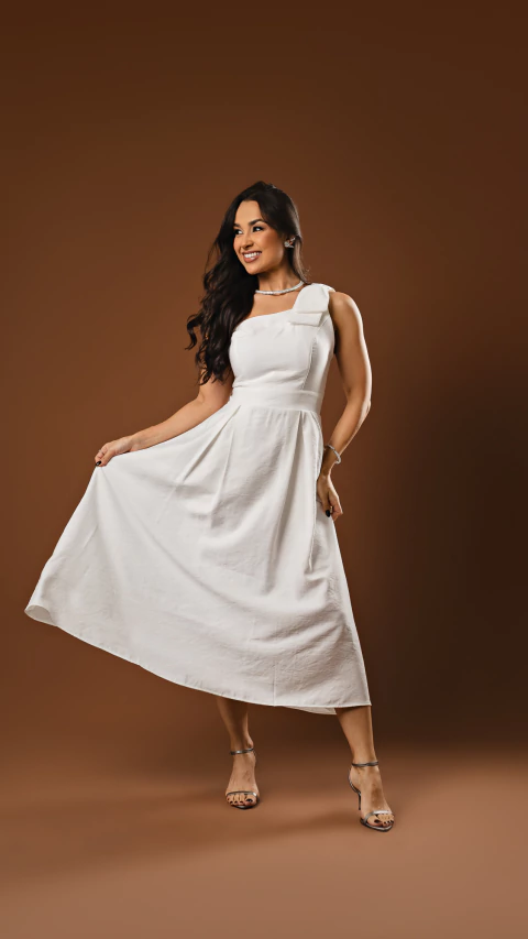 VESTIDO ALFAIATARIA LONGUETE OMBRO SÓ 0130 - comprar online