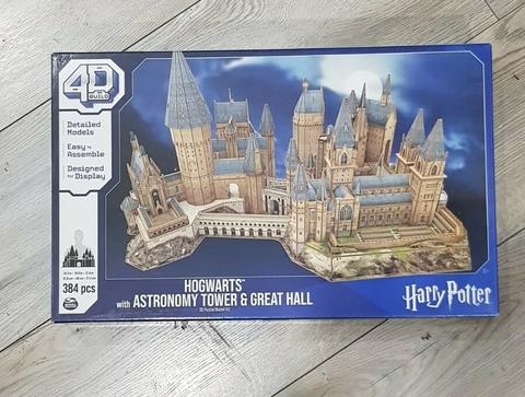 Rompecabezas 4D Build Kit Hogwarts With Astronomy Tower Great Hall - Harry Potter - Spin Master