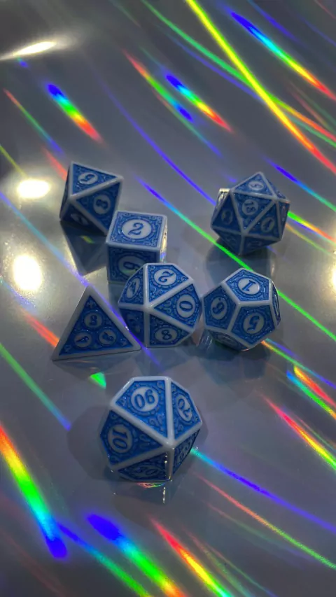 Set Dados Especiales Celeste