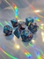 Set Dados Celeste Violeta Tornasolado