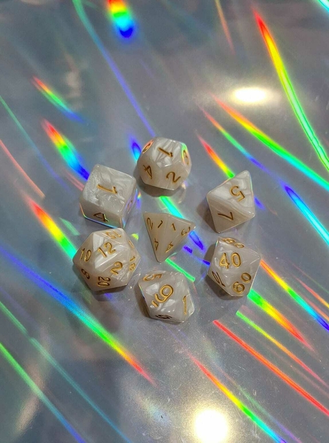 Set Dados Blanco Cuarzo