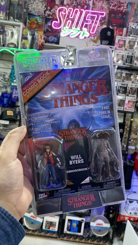 Figura Will Byers y Demogorgon con Comic - Stranger Things - Netflix