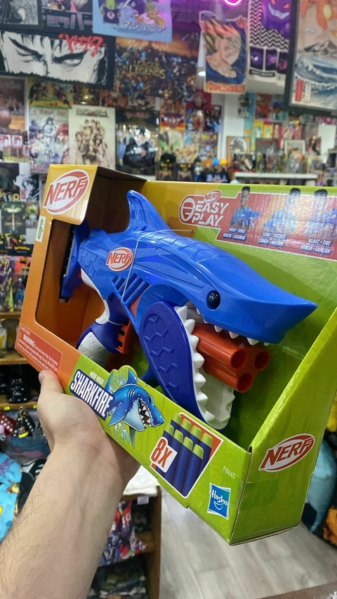 Pistola de Dardos Sharkfire- Nerf - Hasbro