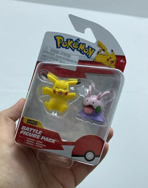 Set 2 Figuras Pikachu, Goomy - Pokemon Battle Ready - Jazwares - comprar online