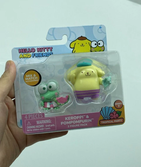 Set 2 Figuras Keroppi y Pompompurin - Hello Kitty and Friends - Jazwares - comprar online