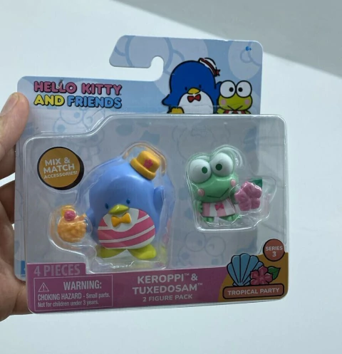 Set 2 Figuras Keroppi y Tuxedosam - Hello Kitty and Friends - Jazwares - comprar online