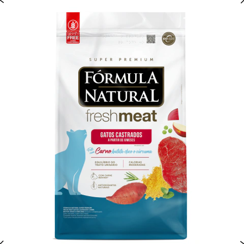 RAÇÃO FORMULA NATURAL FRESH MEAT GATO CASTRADO CARNE 10KG