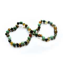 Collares 38 cm ámbar con piedras - comprar online