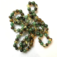 Collar Adultos. 45 cm. Ámbar verde y jade africano - comprar online