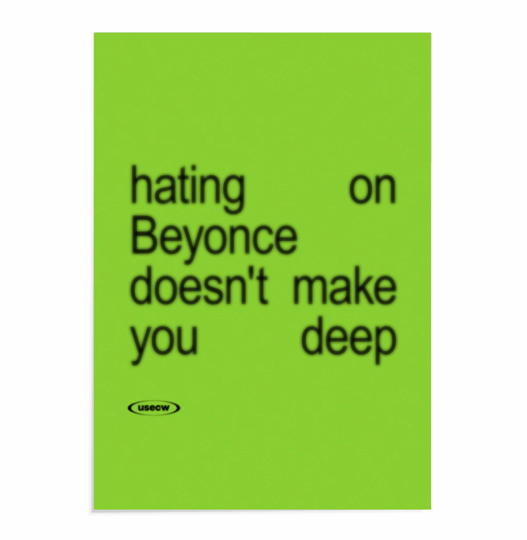 Poster Hating Beyoncé