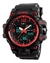 RELOJ SKMEI 1155 DEPORTIVO MALLA NEGRA DETALLES ROJOS - comprar online
