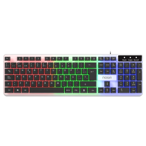 TECLADO GAMER LED RGB MULTICOLOR NKB-T100