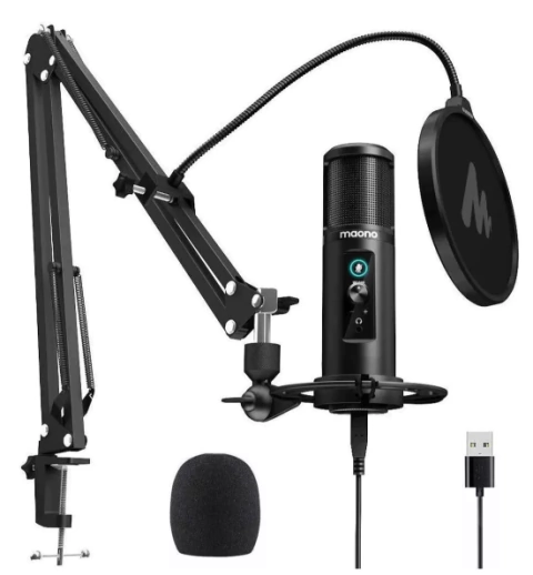 Microfono Maono Au-pm422 Usb 192khz/24-bit Kit Brazo + Filtro Antipop