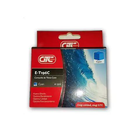 Cartucho Epson Alt T196 Cyan Gtc