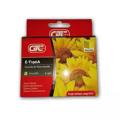 Cartucho Epson Alt T196 Amarillo Gtc/Global