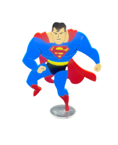 ACRÍLICO COLORIDO C/BASE SUPER HOMEM - 12CM - UNIDADE