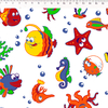 Tecido Coleção Joy - Fishes Colorido - FERNANDO MALUHY - 1 metro