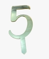 ACRÍLICO NÚMERO 5 PARA BOLO - 9CM - UNIDADE