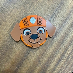 Acrílico colorido Zuma Patrulha canina - 5cm