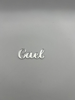 Acrílico Nome Gael prata