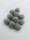 POMPOM SOLTO 14MM CINZA - SAQUINHOS C/ 10 UNIDADES