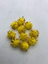 POMPOM SOLTO PELINHO AMARELO 15MM - 10 UNIDADES