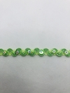 PASSAMANARIA REF. 54 VOLTINHA DE PAETÊ VERDE CÍTRICO - 1 METRO