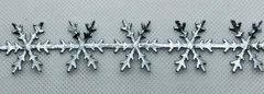 FITA METALIZADA FLOCO DE NEVE - 1 METRO
