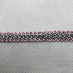 PASSAMANARIA REF. 94 ROSA BB / CINZA - LARG. 14 MM - 1 METRO