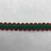 Passamanaria REF. 90 VERDE ESMERALDA/VERMELHO- LARG. 13 MM - 1 METRO