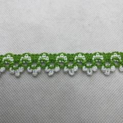 PASSAMANARIA REF. 300 BRANCO/VERDE LIMÃO - LARG. 17 MM - 1 METRO