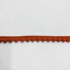 FITA POMPOM MARROM CLARO - 1 METRO