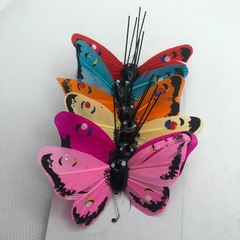 BORBOLETA COLORIDAS - SAQUINHO COM 6 UNIDADES