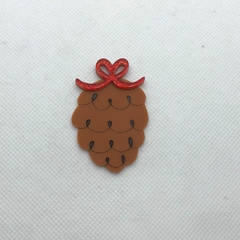 ACRÍLICO COLORIDO PINHA NATAL 5 CM - UNIDADE