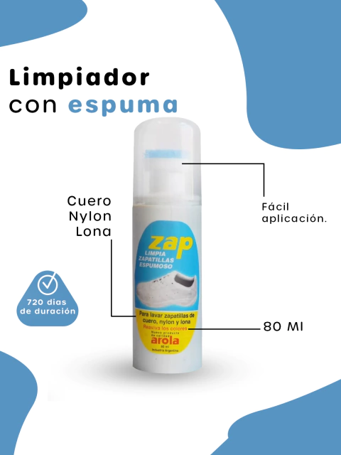 Espuma limpiadora de calzado