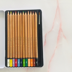 LÁPICES DE COLORES ACUARELABLES X 12 (MÁS PINCEL) BRUYNZEEL EXPRESSION AQUAREL - comprar online
