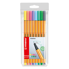 Microfibra Point 88 Pastel de Stabilo - Pack de 8 colores