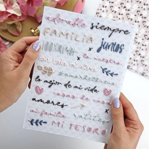 Alúa Cid: Pegatinas puffy: En Familia (Color)