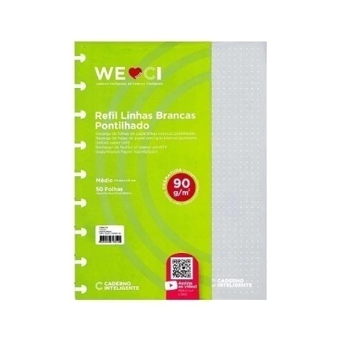 Cuaderno Inteligente CI: Repuesto Punteado Línea Blanca (A5)