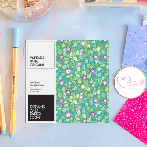 Dreams and Paper: Papel para Origami 15×15 Motivo Vinca